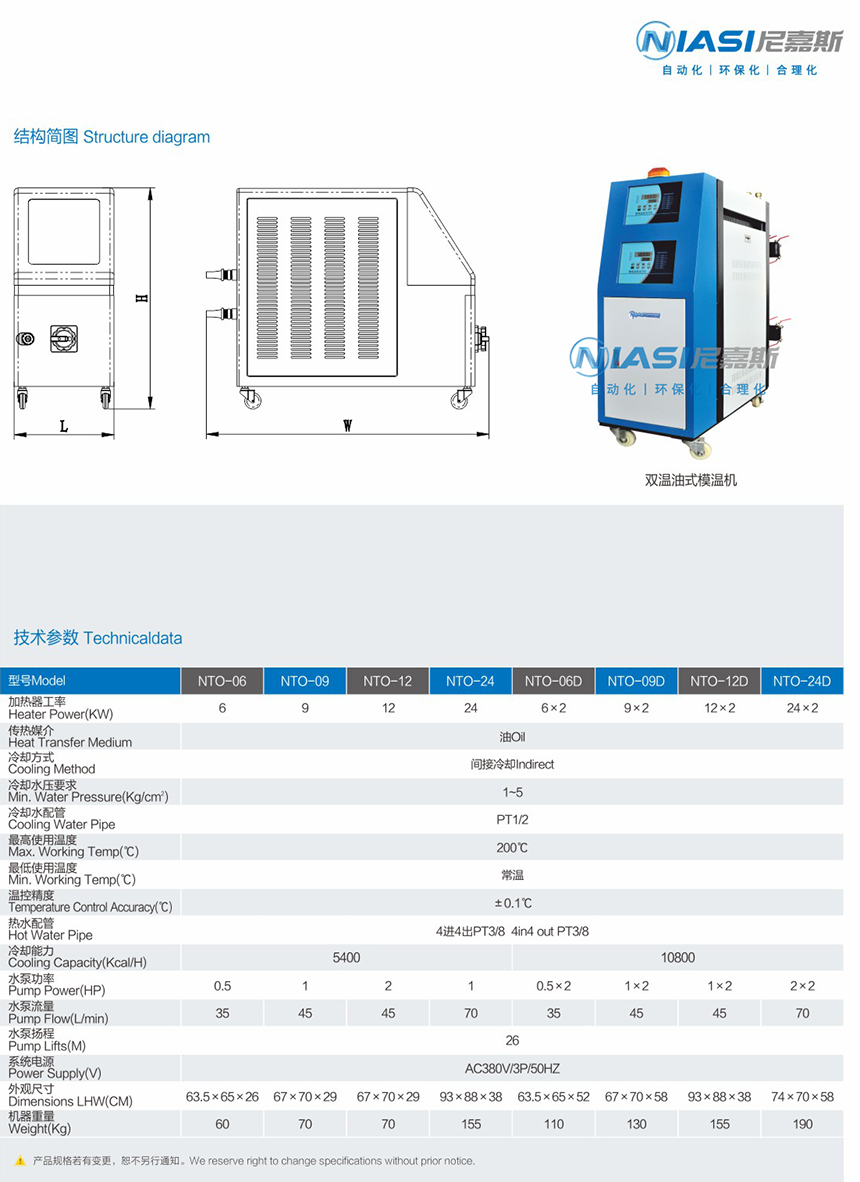 抽水式模溫機參數